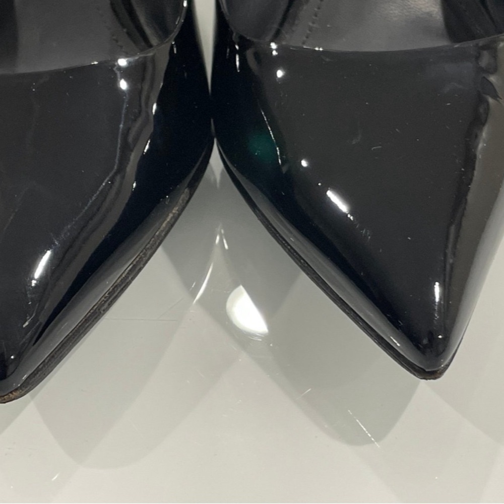 Salvatore Ferragamo Black Patent Pumps Heels Size 37.5 - Picture 5 of 12